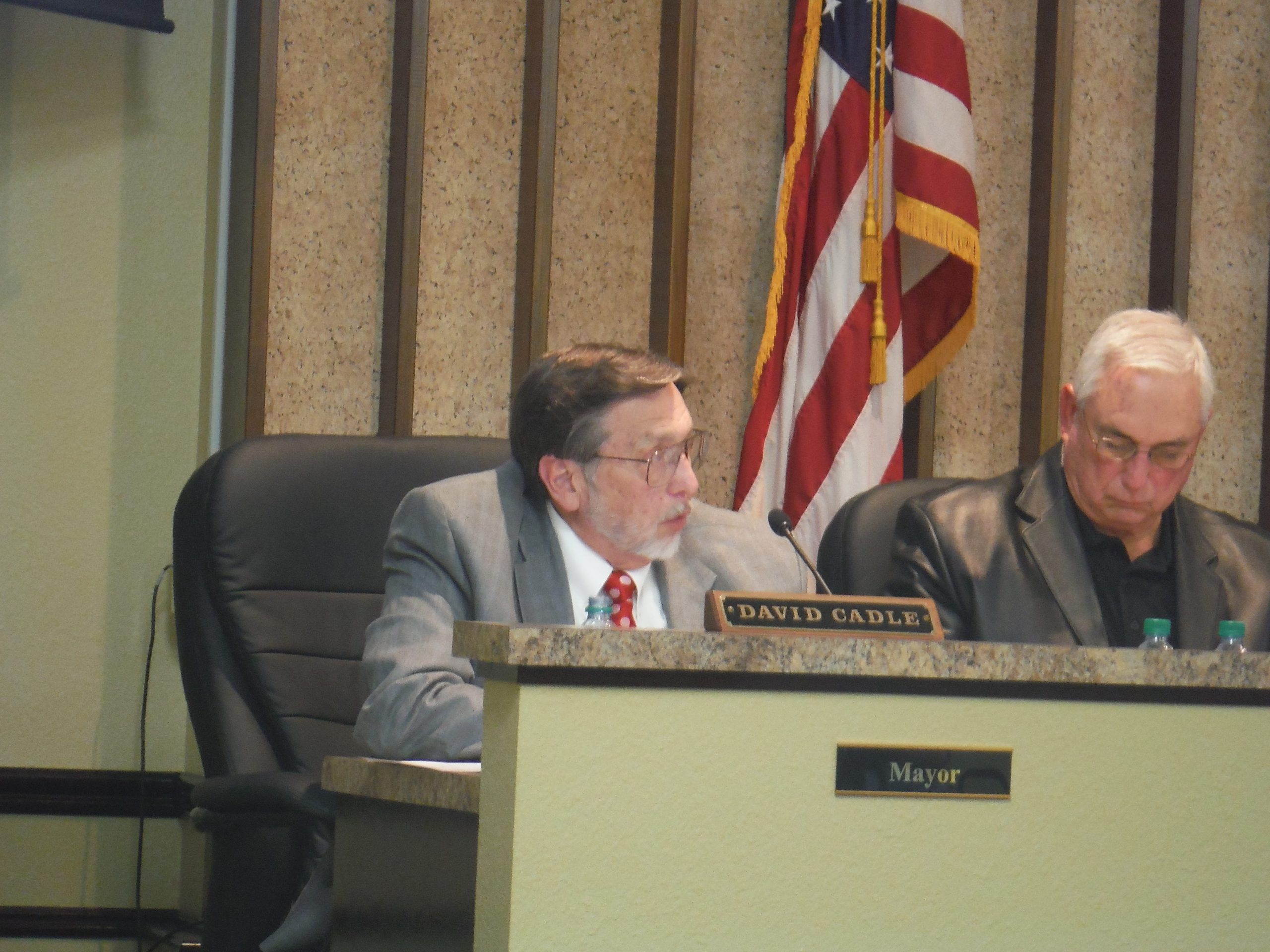 “Now please forgive me if I’m hurting your feelings, but I’ve watched this for 11 years now and it just drags and drags and drags,” Crestview Mayor David Cadle said, addressing council members. “Nothing gets done very quickly.” [AARON JACOBS | News Bulletin]