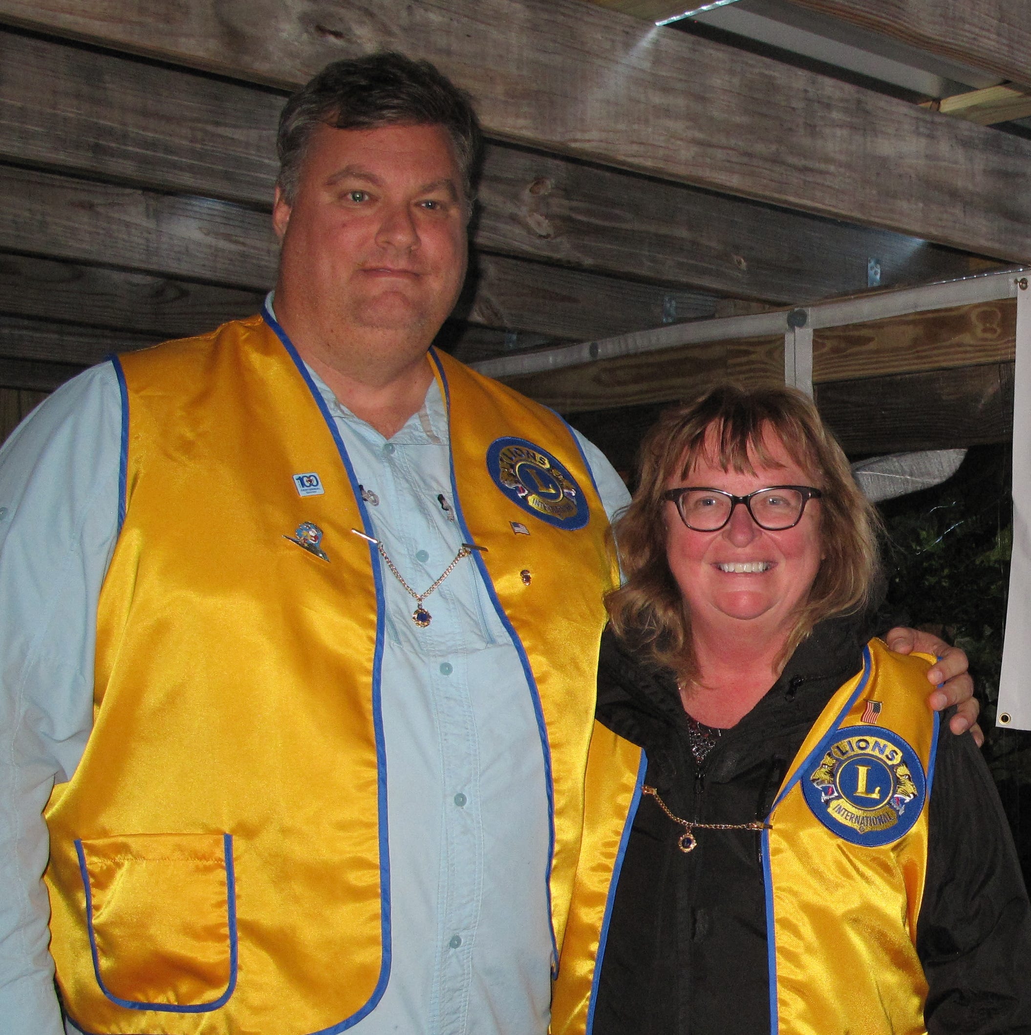 Lions Club members Steve and Deb Lubas of Crestview have been making and collecting warm accessories like new and gently used hats, gloves, scarves and socks to benefit homeless people in Crestview. [SPECIAL TO THE NEWS BULLETIN]