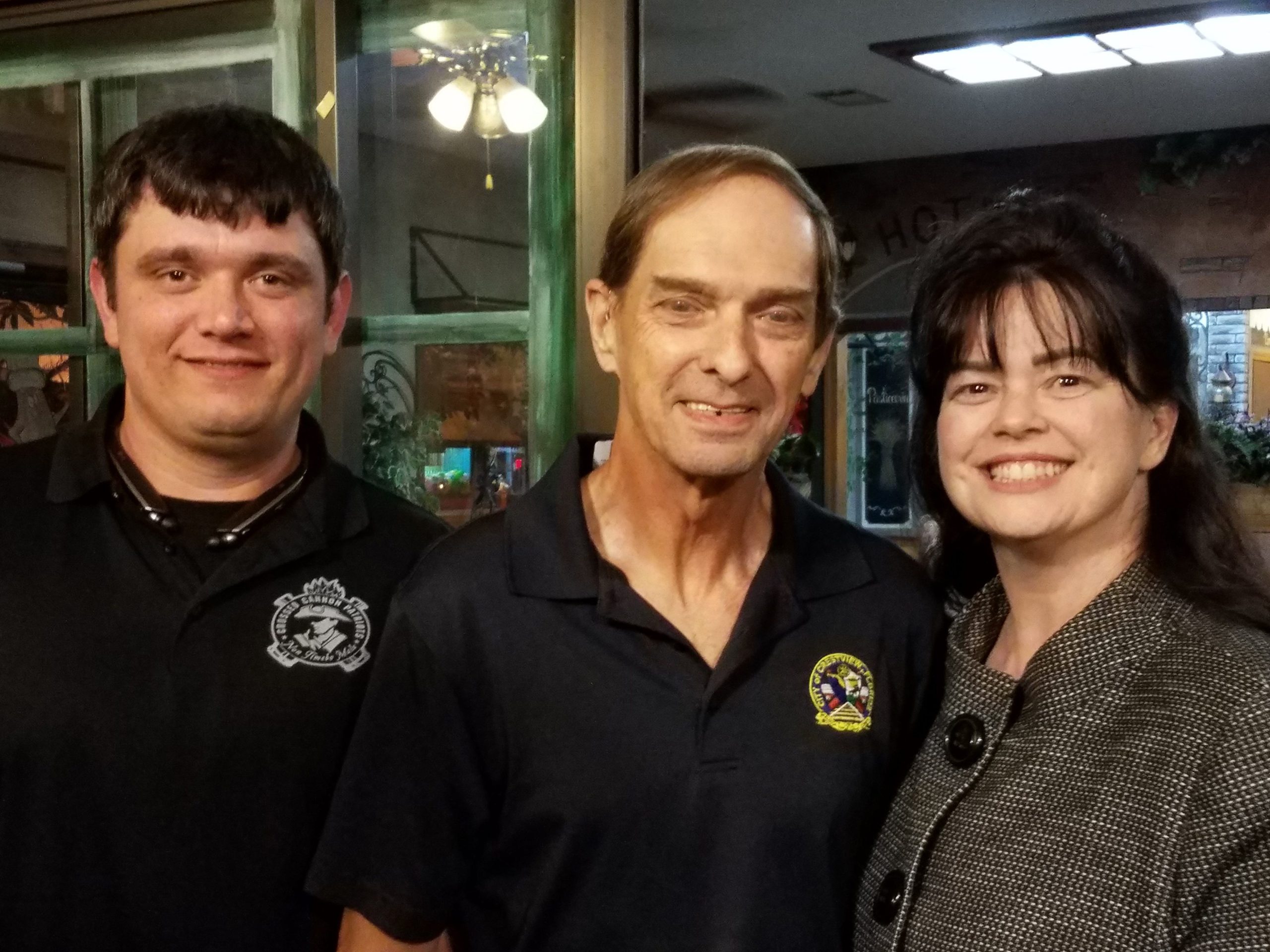 J.B. Whitten announced his candidacy for mayor of Crestview at the March 13 meeting of the Shoal River Republican Club. From left: SRRC President Andrew Rencich, Whitten, SRRC Vice President Becci Luna. [SPECIAL TO THE NEWS BULLETIN]