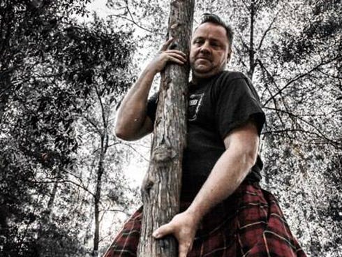 Lifepoint Church deacon Michael Smith — participating in the caber toss competition during previous Barbarian Games — says this weekend's activities aim to remind men that they are brave and courageous.