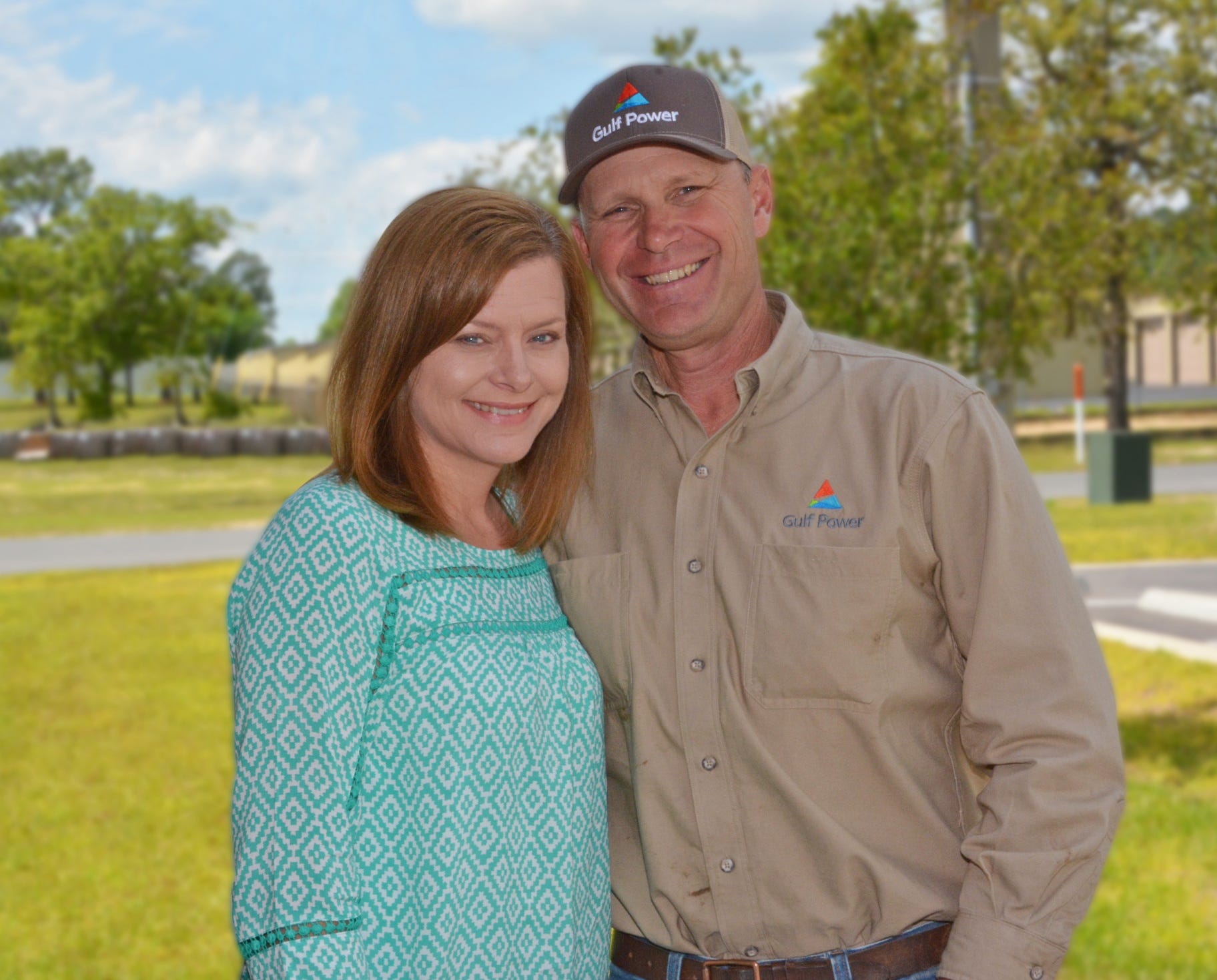Rhett McSween, pictured with is wife Cheryl, is a Gulf Power lineman with the Crestview office. [SPECIAL TO THE NEWS BULLETIN]