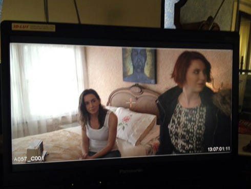 "Lake Eerie" writer Meredith Majors (left) — pictured with Annemijn Nieuwkoop — says she and her husband, Chris, are negotiating release dates with distributors.