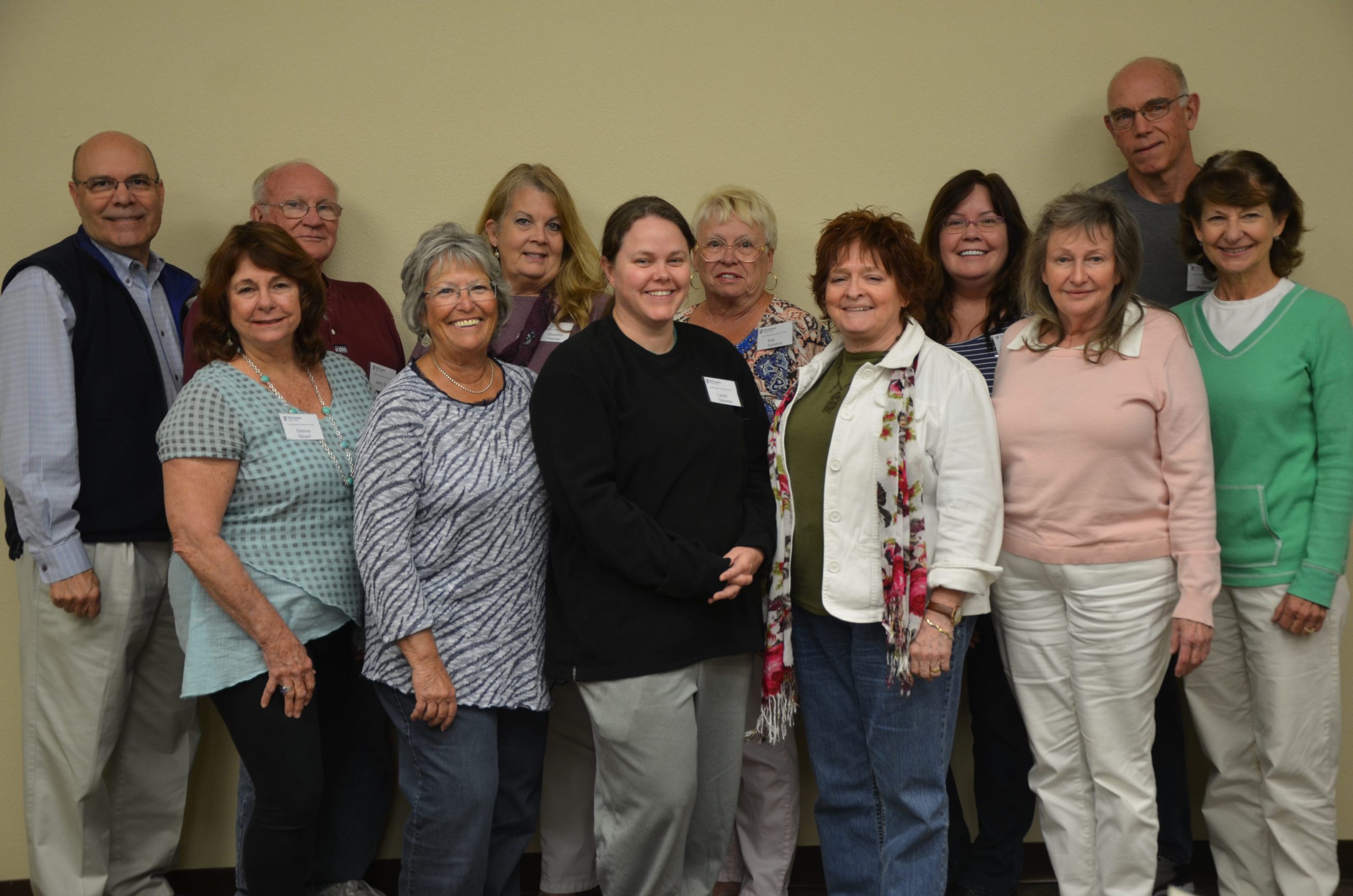 Okaloosa Master Gardener interns in the back row from left are Don Launsbury, Jerry Dye, Marsha Palmer, Kat Spieker, Nancy Worley and Stan Peterson. In the front row are Donna Stuart, Kathy Foster, Laura Stevens, Kim Kildow, Connie Wood and Deborah Bruning. Intern Margaret Wagner is not pictured. [SPECIAL TO THE NEWS BULLETIN]