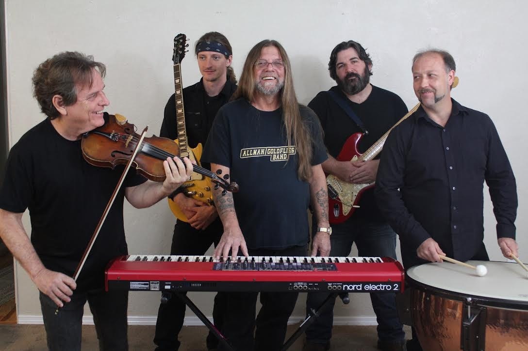 Allman Goldflies Band members from left are David Goldflies, Joe Weiss, Gary Allman, Matt Siegel and Shawn Shackelford. [Special to the News Bulletin]