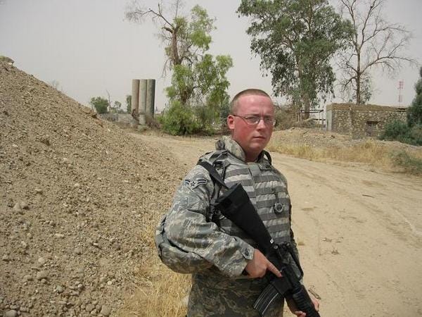 Drew Winkler is pictured in uniform while deployed to Iraq. [SPECIAL TO THE NEWS BULLETIN]