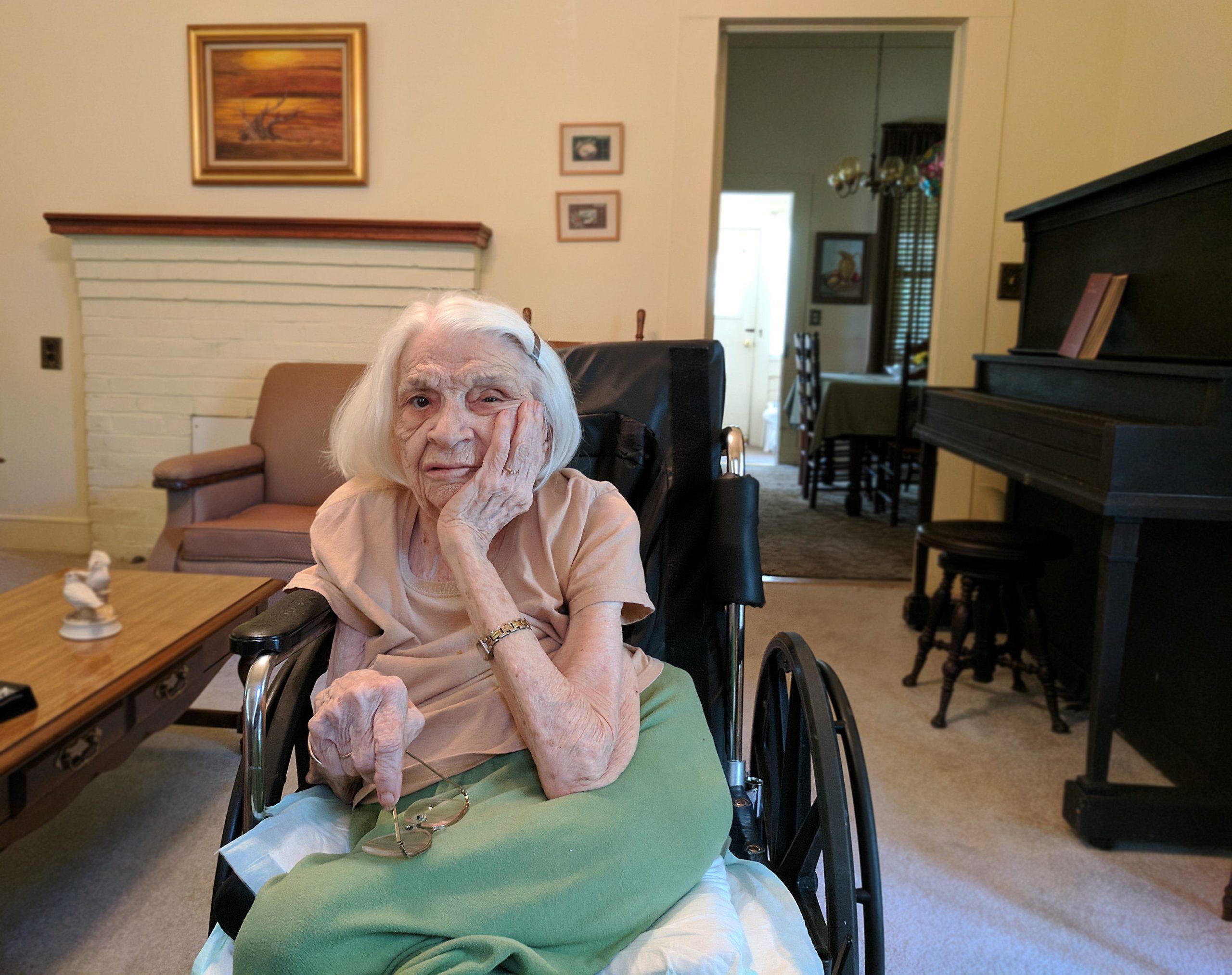 McDonald Campbell will celebrate her 104th birthday on Friday. She lives at the home where she was born in Laurel Hill.

[KAYLIN PARKER/NEWS BULLETIN]