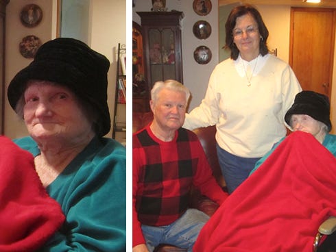 Bertha Mae Corkins turned 100 years old Jan. 3. She lives with her son and daughter-in-law, Chuck and Madelyn Corkins, in the Garden City home Chuck built.