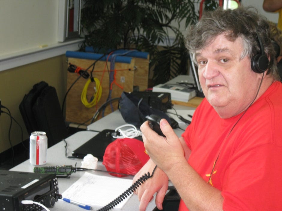 Rodney Ryals, a North Okaloosa Amateur Radio Club member from DeFuniak Springs, said the group's 70-plus members come from across Northwest Florida. He talked to several people nationwide during the group's Library on the Air broadcast. [RENEE BELL | NEWS BULLETIN]