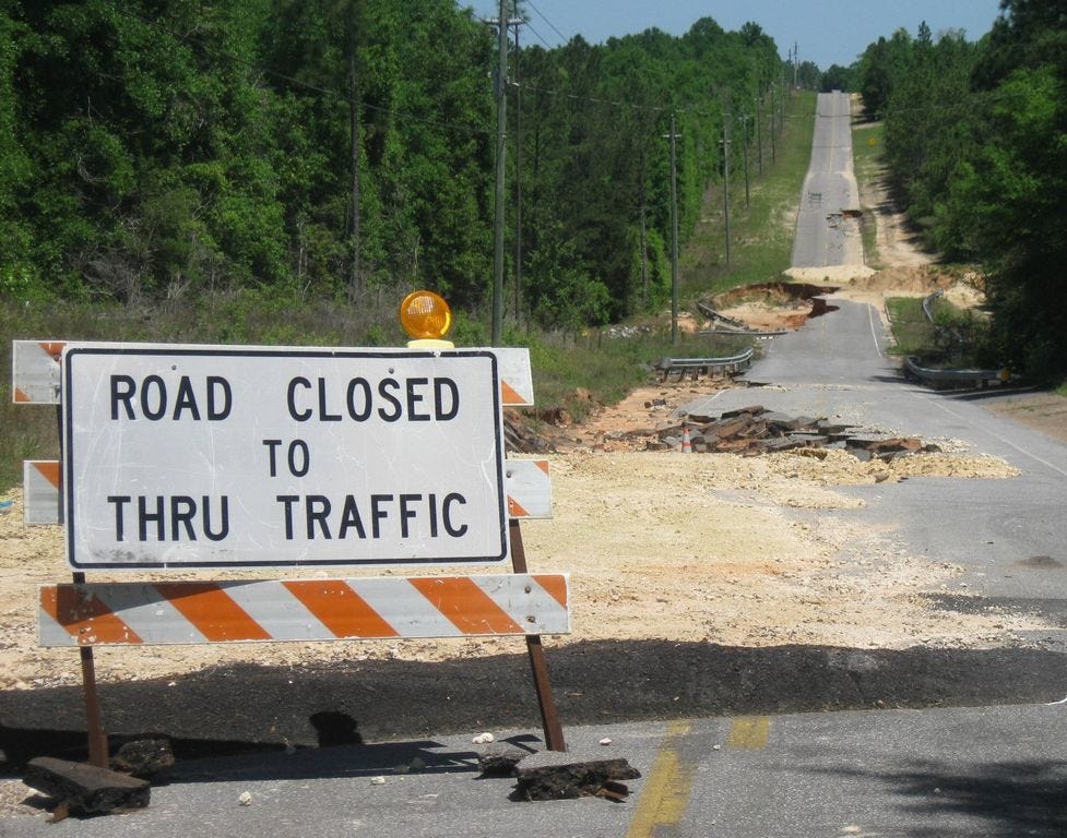 More than a year and a half after an April 2014 storm washed out its center, Oak Hill Road remains impassable. But construction could begin by spring, county officials said.