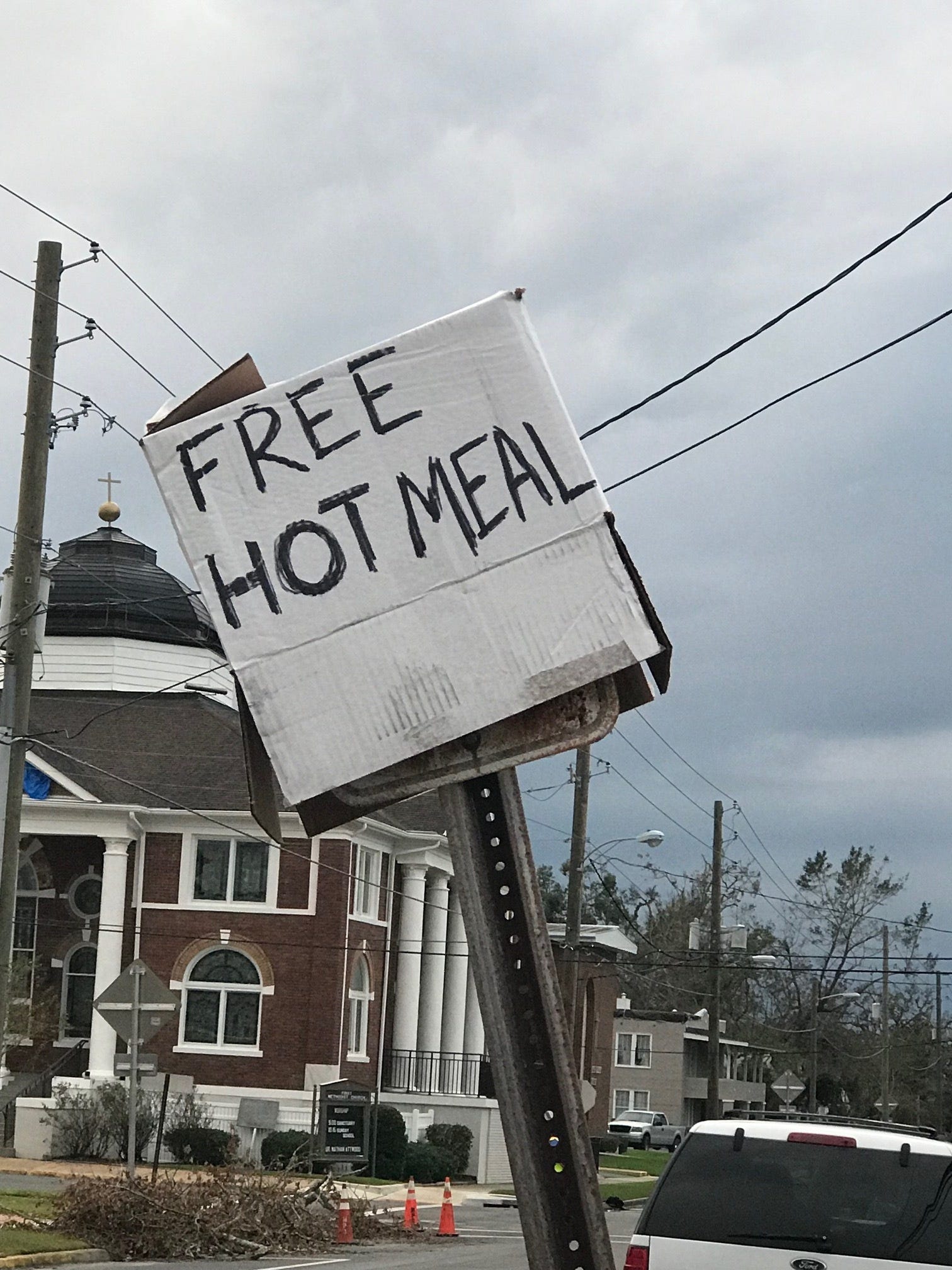 Wings on Wheels, a mobile food vendor in Crestview, cooked and delivered free hot meals to over 1,500 Hurricane Michael survivors and volunteers in Marrianna. [KAREN GALT/CONTRIBUTED PHOTO]
