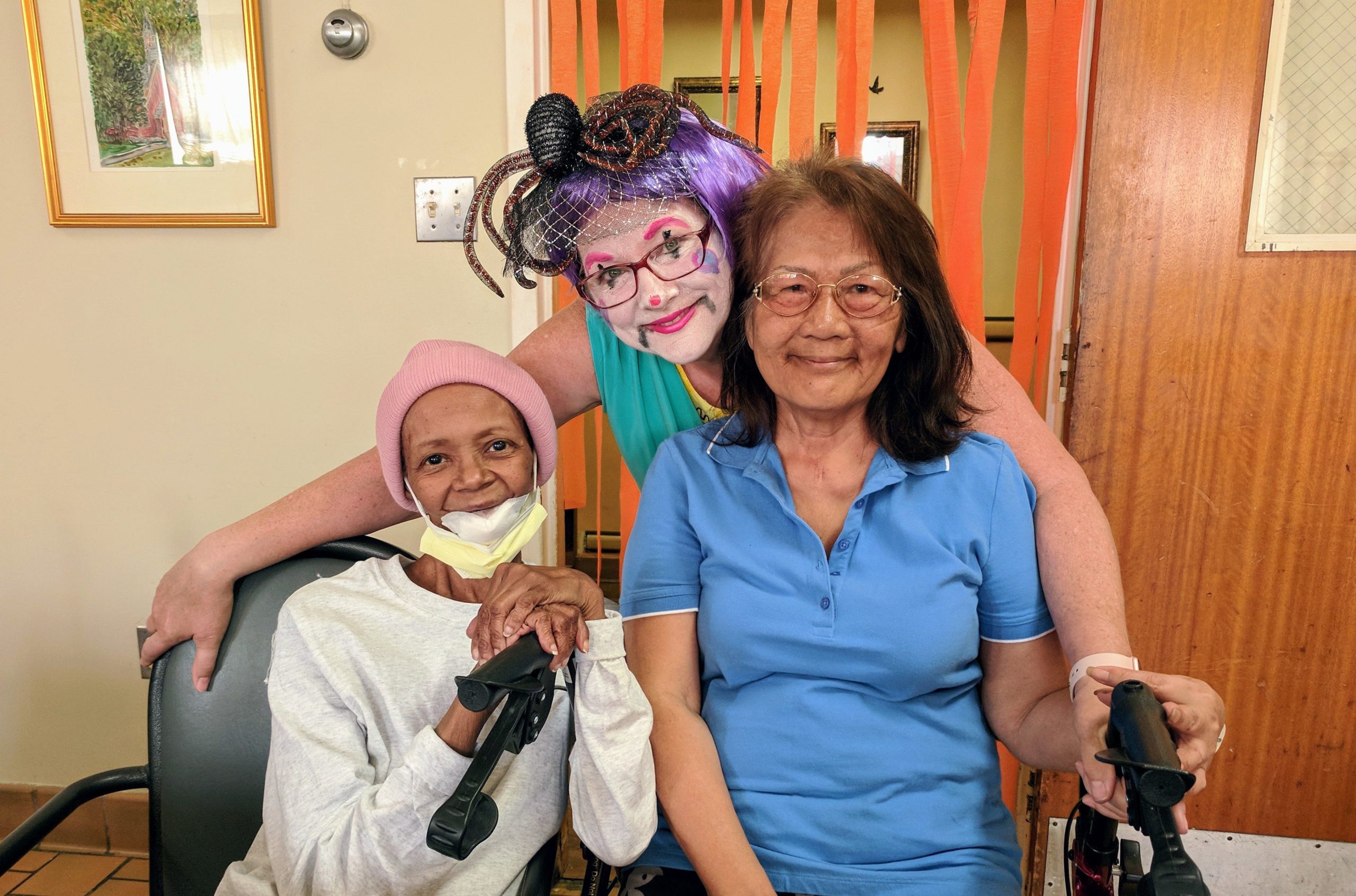 Pictured are Panama City residents Angela Litty (left) and Teresita Deason (right) with Crestview Manor Director Becky Brice-Nash (middle). Littey and Deason are both hospice patients displaced after Hurricane Michael. [KAYLIN PARKER/NEWS BULLETIN]