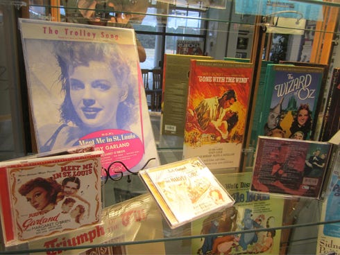 Film soundtracks on exhibit at the Crestview Public Library include several on the Rhino Movie Music label remastered from original MGM studio tapes.