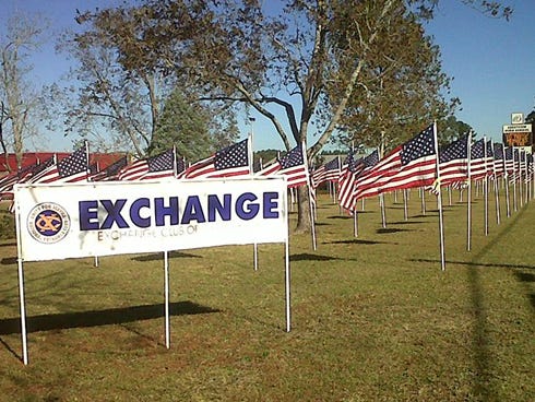 The Exchange Club of Crestview will honor U.S. military veterans with a Nov. 8-15 American flag display in front of Crestview High School. For a donation, residents can honor a veteran by having a flag labeled in his or her honor.