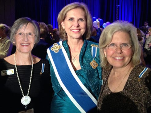 Daughters of the American Revolution's Choctawhatchee Bay chapter members attended DAR's124th Continental Congress June 24-28 in Washington D.C. Pictured, from left, are Regent Caroline Maney, NSDAR President General Lynn Forney Young, and Vice Regent Carolyn Ketchel.
