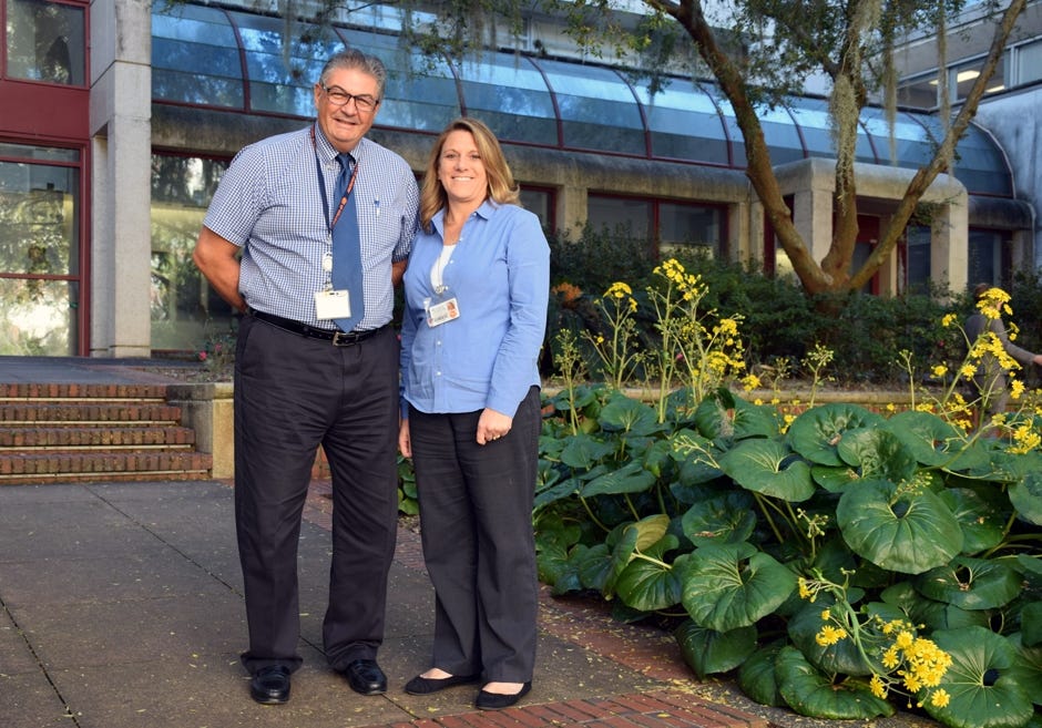 Cesar Migliorati, D.D.S., left, and Denise Schentrup, D.N.P., will lead a project to help underserved populations in Florida. [CONTRIBUTED PHOTO]