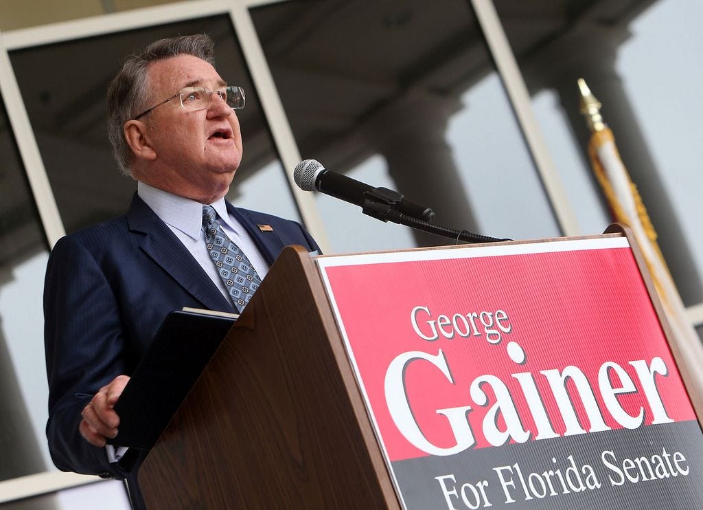 Bay County Commissioner George Gainer officially announced his candidacy for the Florida Senate during an event at the Bay County Government Center in Panama City on Monday.