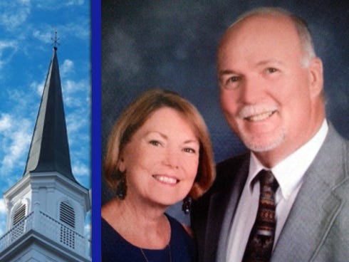 Special to the news Bulletin
New Bethel United Methodist Church has a new pastor. The Rev. Gary Jones, pictured with wife Pam, "enjoyed great food and fellowship" during a welcome luncheon after the July 7 worship service, a church spokesperson said.