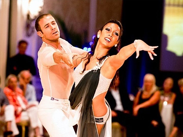 International dance champions Justin Guilmette and Kimalee Piedad will headline Fred Astaire Dance Studio's annual Dance for Life showcase at Crestview High School, benefiting Covenant Hospice.