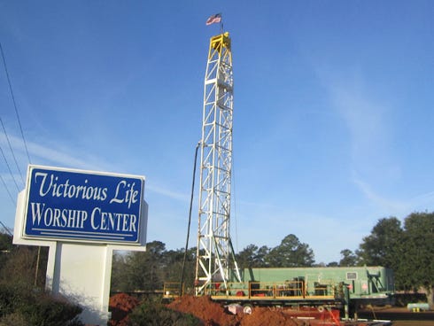 If all goes as expected, this drilling site near Victorious Life Worship Center will be the location of Auburn Water System well No. 8.