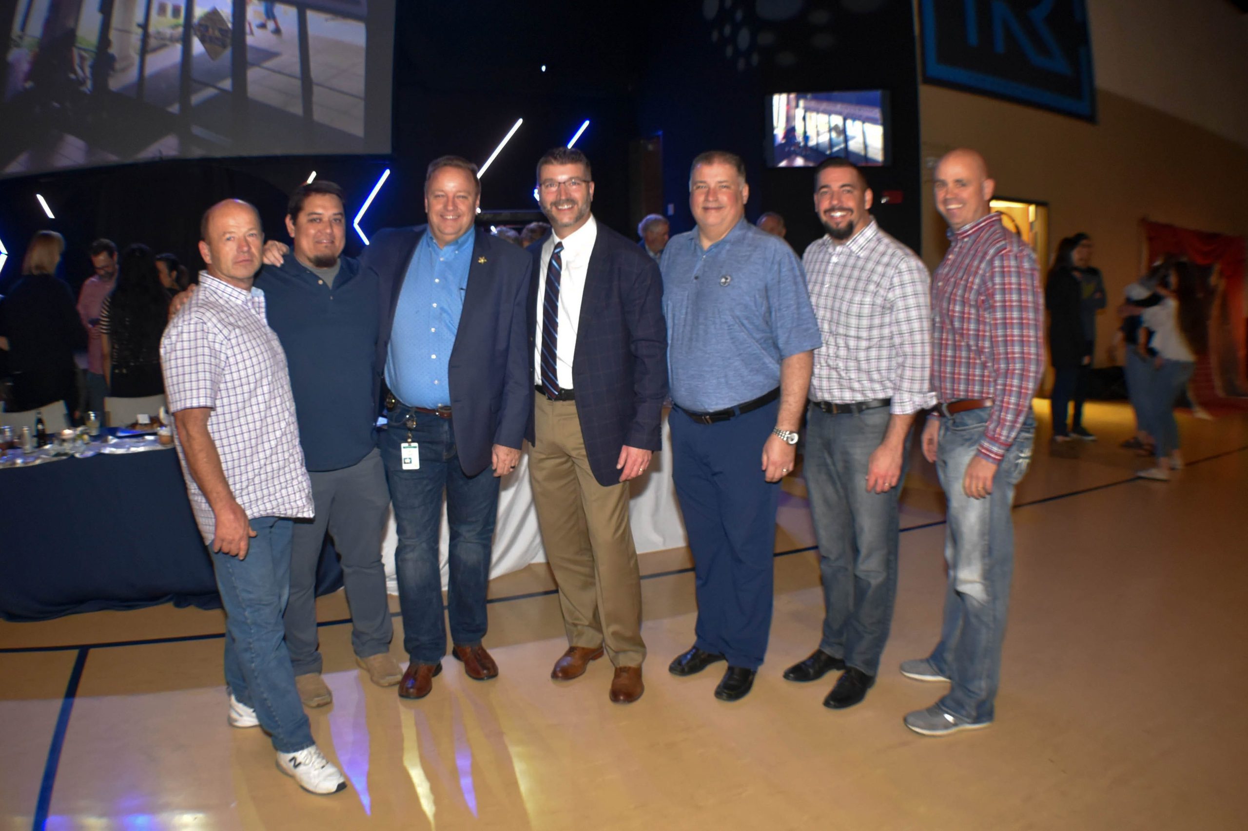 Pastor Mark English, center, and some of the board members. [PHOTO BY JOHN ASKEW]
