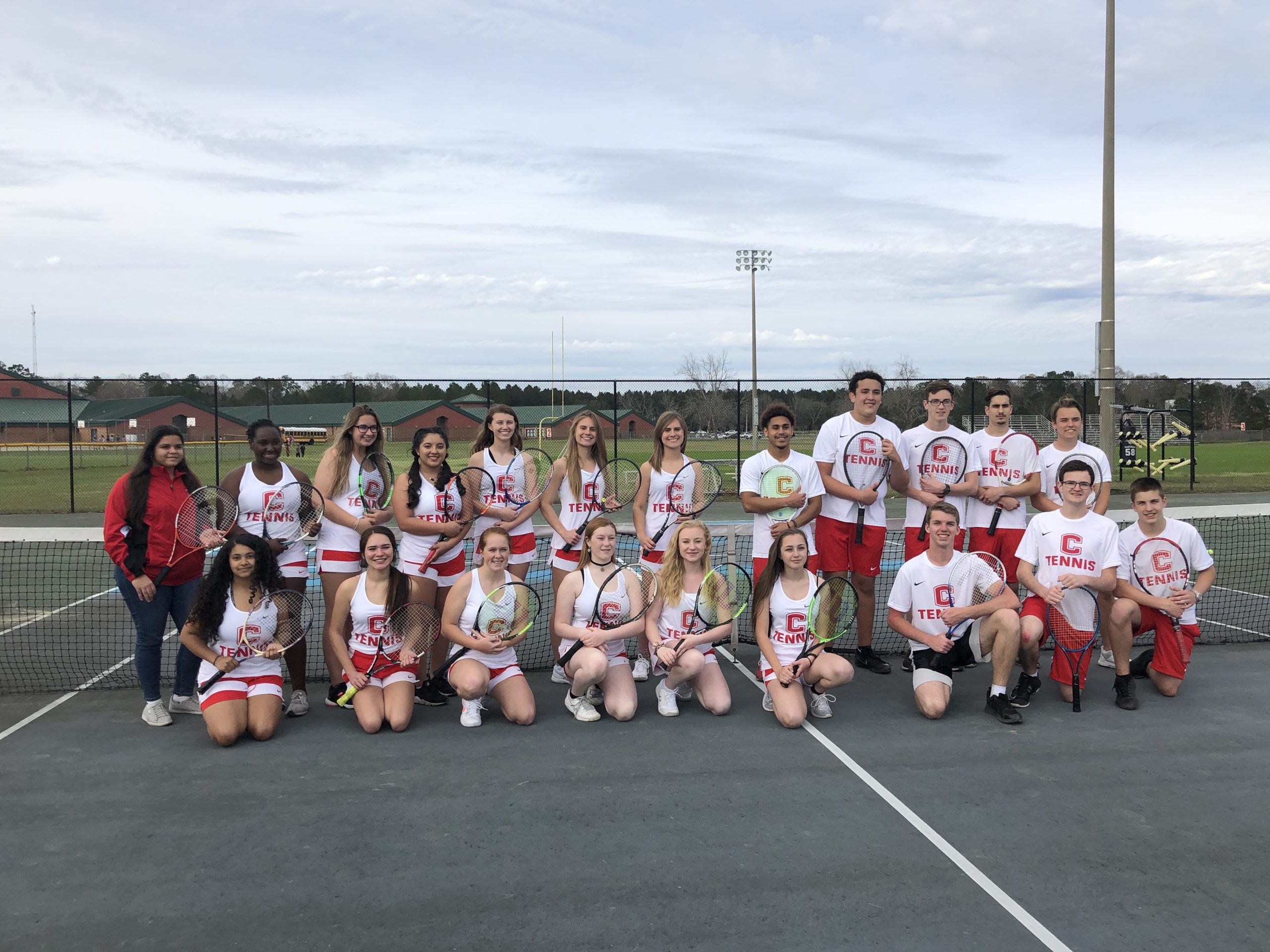 The Crestview tennis team is midway through the season. [CONTRIBUTED PHOTO]