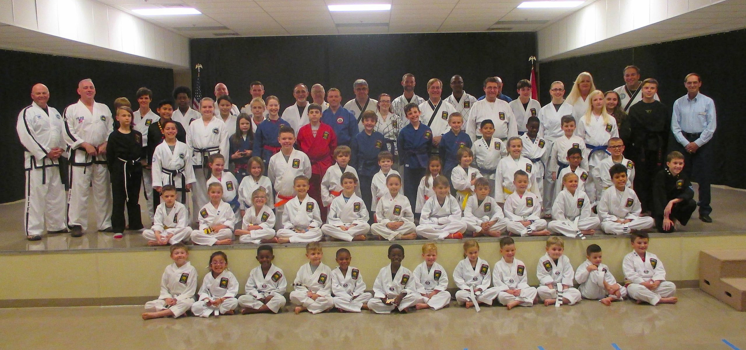 More than 65 Gordon Martial Arts students attained their next belt levels at the academyís promotions ceremony, held under the auspices of the International Taekwan-do Federation Headquarters in South Korea. The ceremony took places April 5 in Crestview. [Special to Gatehouse Media Florida]