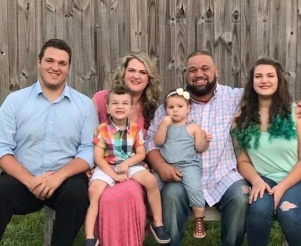 Michael and Tammy Lugones are pictured with their children, Micah, Amelia, Ezra and Eliana. [CONTRIBUTED PHOTO]