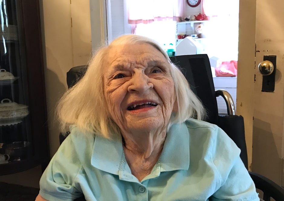 Laurel Hillís oldest resident, McDonald Campbell, celebrated her 105th birthday July 27 surrounded by family, friends and members of her church family. [CONTRIBUTED PHOTO]