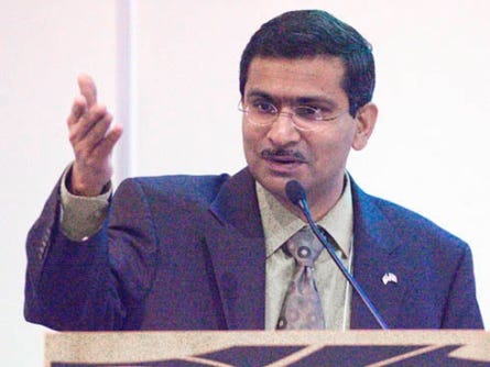 Ananth Prasad, secretary of the Florida Department of Transportation, delivers the keynote speech Wednesday during the Emerald Coast Transportation Symposium at the Emerald Coast Conference Center.