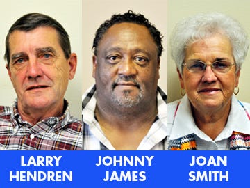 Current Laurel Hill City Council Chairman Larry Hendren is being challenged for his council seat by former Councilman Johnny James and Mayor Joan Smith.