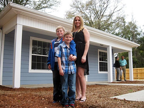 Stefanie Deese and her children — Samuel, 11, and Ethan, 8 — have a new place to call home, following Okaloosa County Habitat for Humanity's efforts.