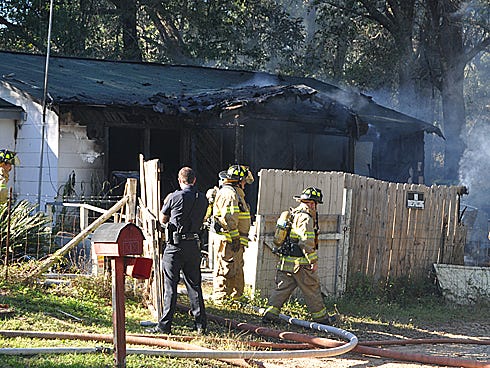 A home near Twin Hills Park caught fire earlier today.