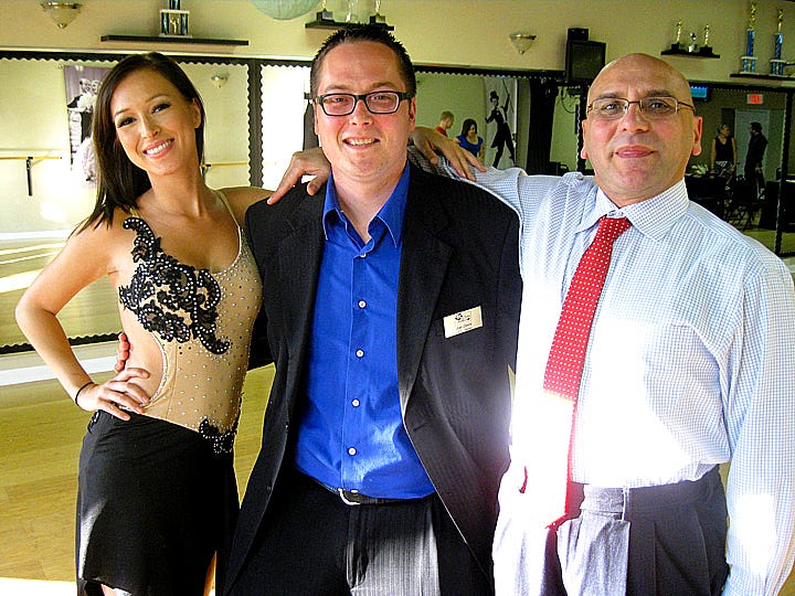 Stephanie Overstreet, Joel Davis and Dr. Khalid Moussa, along with Dr. Wanda Batson, not pictured, are Crestview’s Dancing Stars raising money for Covenant Hospice at the Oct. 4 Blue Jean Ball.