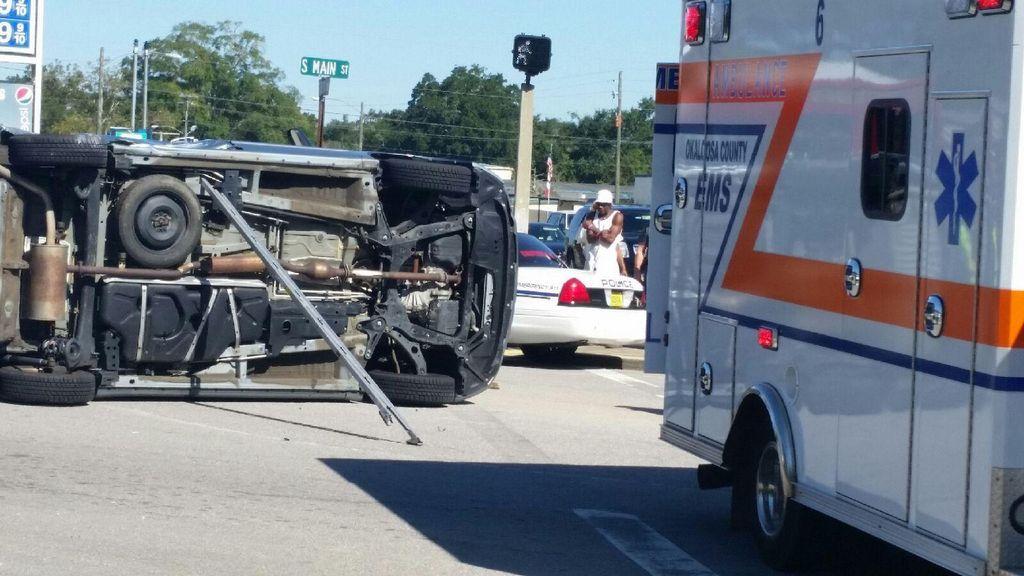 When occupants were trapped in this toppled van in an accident at Main Street and State Road 85 recently, the Crestview Fire Department's old extrication equipment failed during efforts to free them.