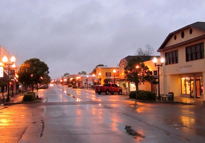 Downtown streets, which lack residences, typically are quiet after 5 p.m.