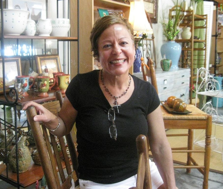 FL House Unlimited owner Sheila Hébert calls her James Lee Boulevard West shop “a work in progress.” It's an eclectic collection of furniture, decorative pieces and furnishings, “but I don't want it to look like a thrift store,” Hébert said.