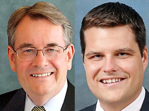 Don Gaetz, left, and his son, Matt Gaetz
