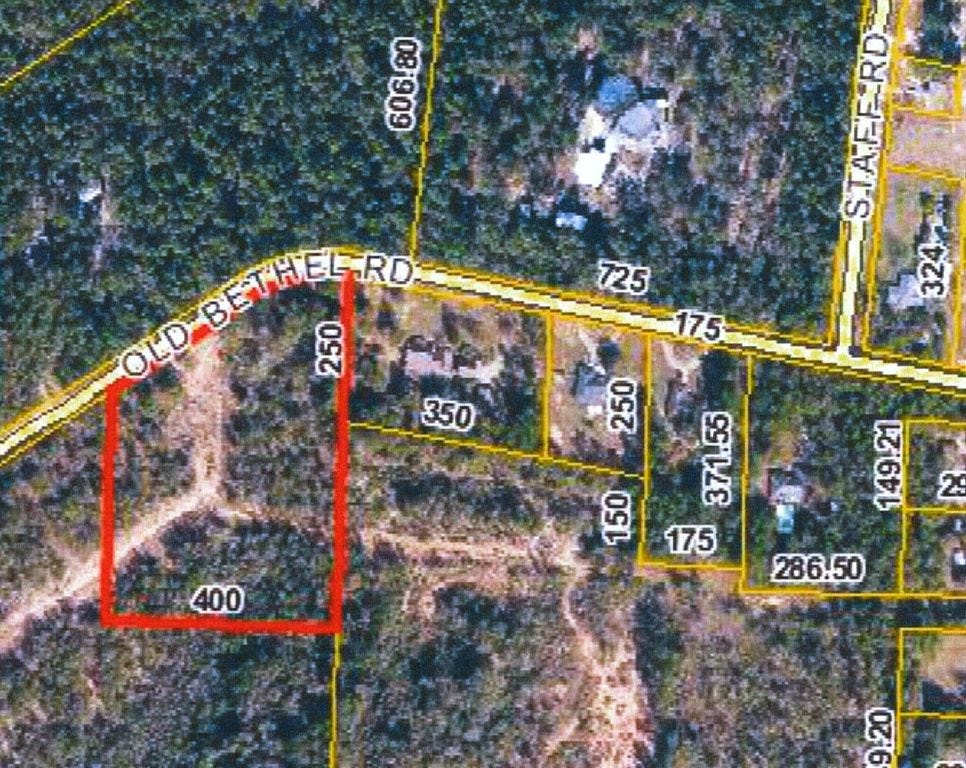 This section of an Okaloosa County Property Appraiser's office map shows the land, outlined in red, being considered for a new Crestview Fire Department station on Old Bethel Road.