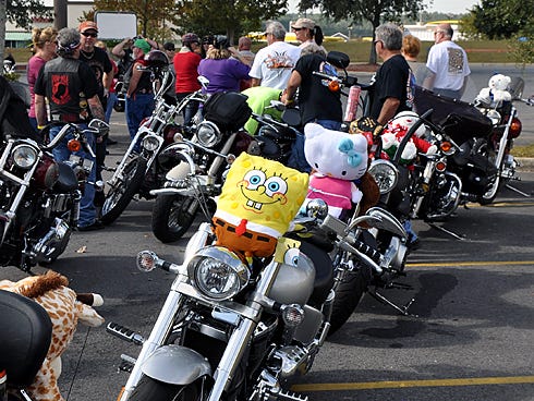 Motorcycle enthusiasts decorated their rides for last year’s Toys For Kids Motorcycle Run. The annual event returns on Sunday, starting at the Crestview Wal-Mart parking lot.
