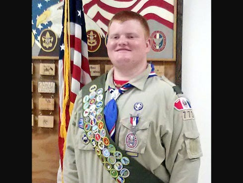 Jacob Somers, 16, of Crestview, had 100 native plants and trees identified and painted a picnic pavilion at the John McMahon Environmental Center in Crestview.