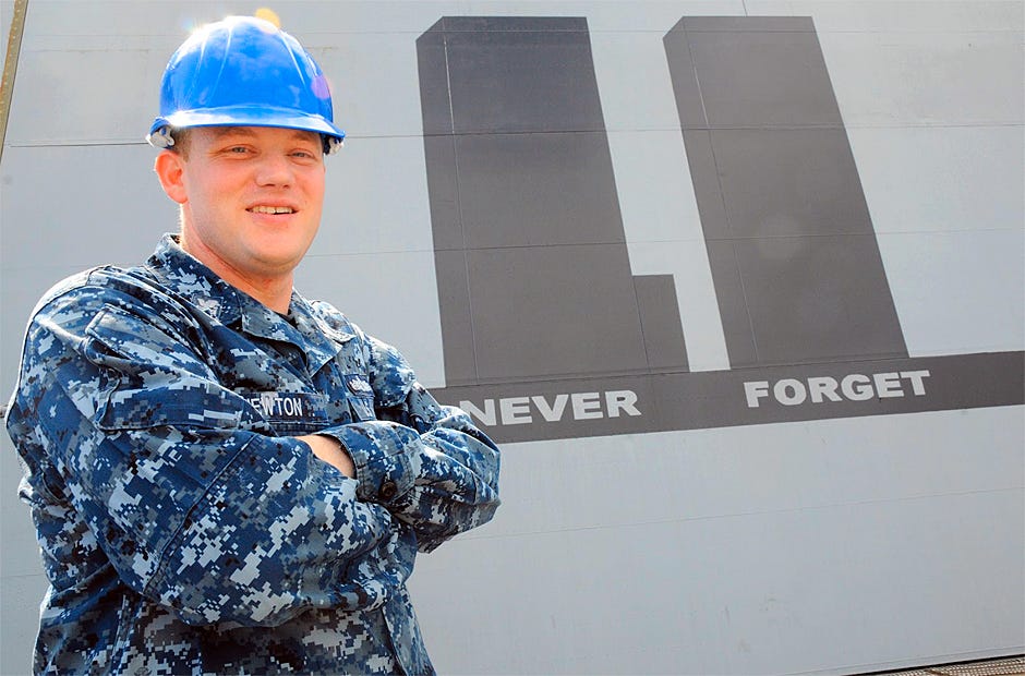 Petty Officer 1st Class Jessie Newton, a Crestview native and hospital corpsman aboard USS New York, is responsible for medical assistance to ships personnel. USS New York, homeported in Mayport, Florida, delivers Marines and their equipment where they are needed to support missions ranging from amphibious assaults to humanitarian relief efforts.