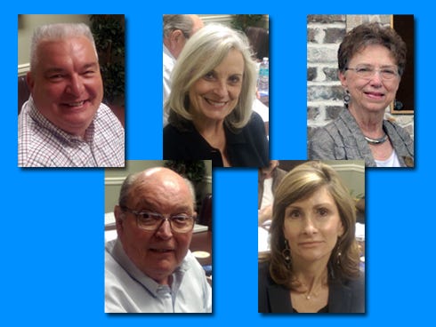 New Children in Crisis board members are, top row, from left, Don Adams, Martha Caughey, Kitty Johnson, and, bottom row, Thomas Remington and Claire Nuckles.