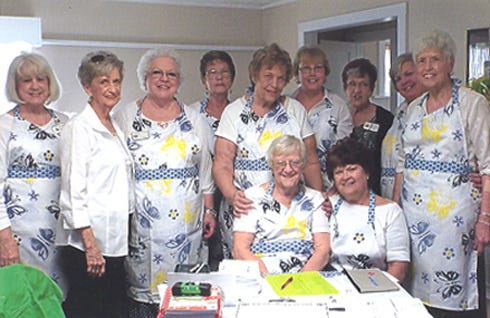 GFWC Woman's Club of Crestview is celebrating some great successes this year, including hosting the city's centennial dinner and other anniversary-related events. Pictured are some group members and helpers who cooked for the city's centennial dinner: Linda Parker, Helen Bonner, Jeanne Gutenmann, Dee Pettigrew, Kathy Nidig, Brenda Johns, Ondella Baker, Sharlene Cox, Jerri Jones, Marylin Letherman and Sheila Russell.