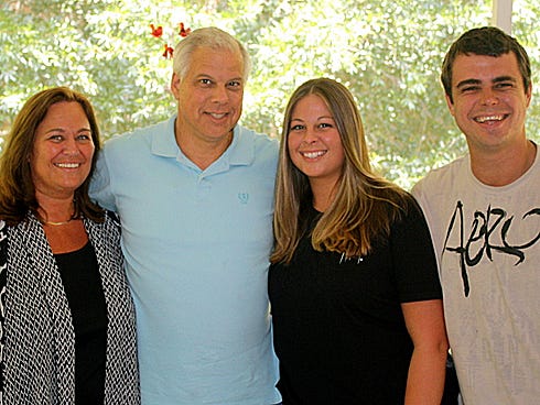 The Morris family — from left, Cheryl, Glenn, Alana and Evan — will receive relief from Glenn's heavy medical bills.