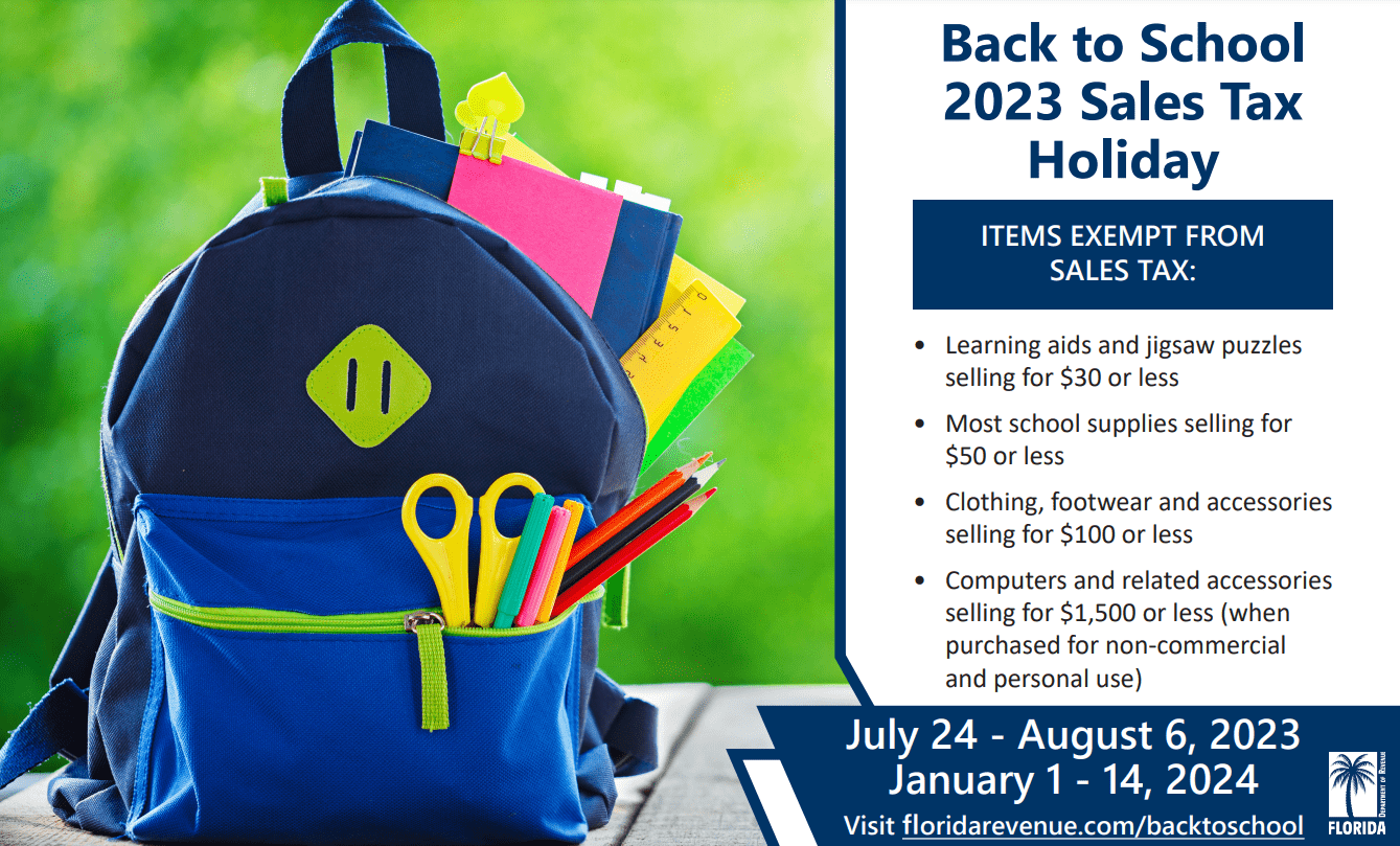 When are back-to-school sales tax holidays in Missouri, Illinois