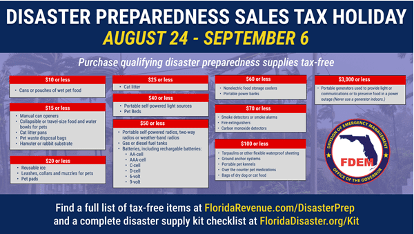 Get ready: Florida’s second sales tax-free disaster preparedness day begins this weekend