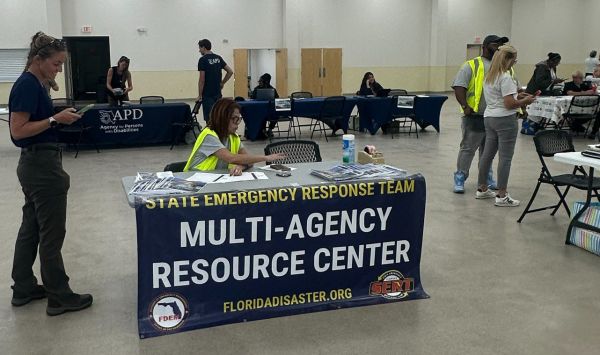 Representatives from state agencies and other organizations are on hand at the Multi-Agency Resource Center at the Crestview Community Center to help residents seeking assistance following Hurricane Isaias. The center offers information and resources for storm recovery.